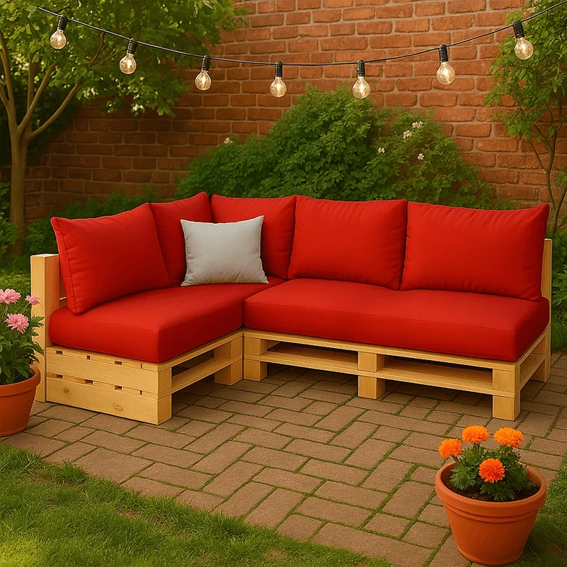 Détail de la structure bois d’un canapé Modul’Pop
